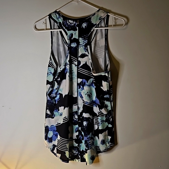 FILA Teal and Black Floral Athletic Tank Top - Picture 2 of 6